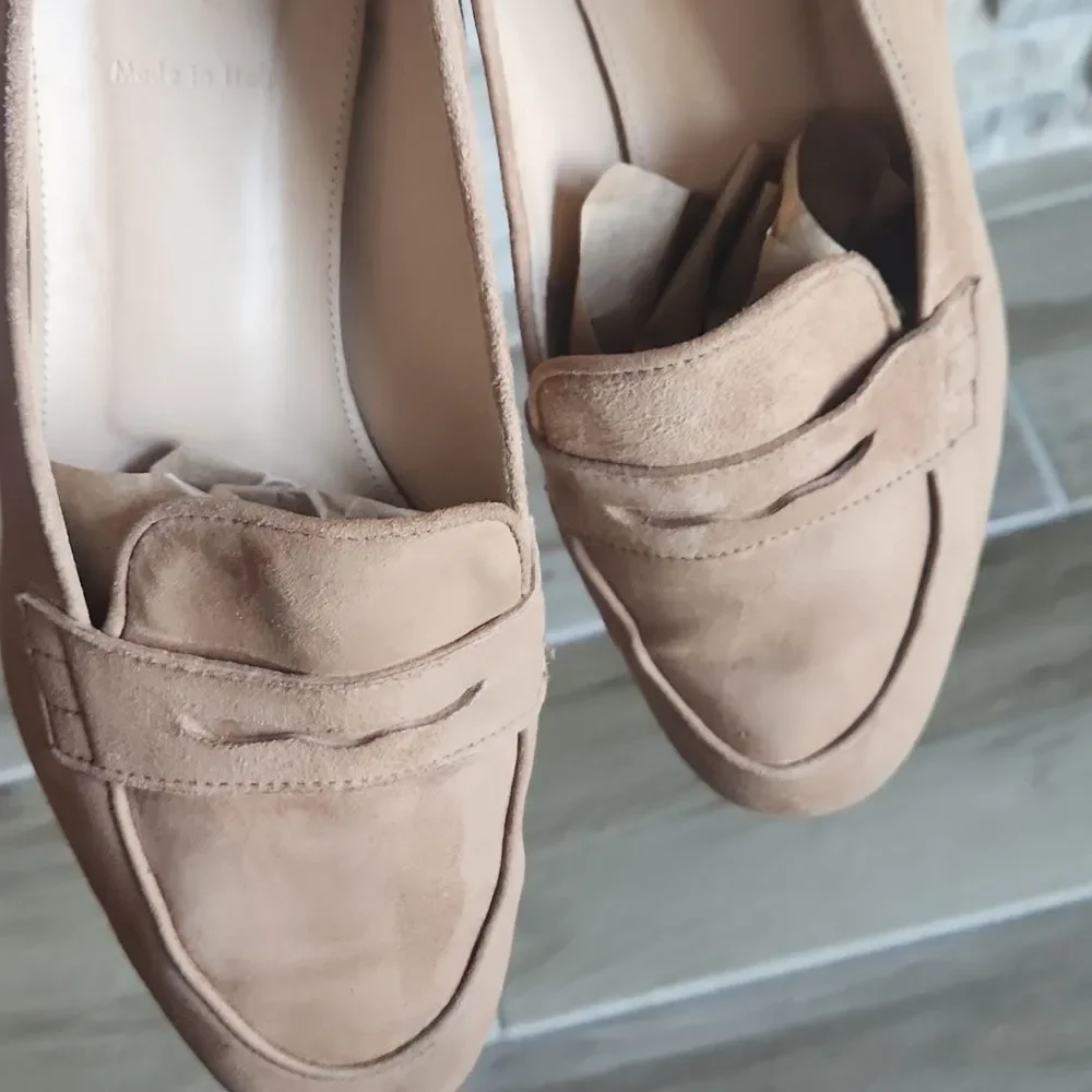 JCREW Charlie Penny Loafers in Suede Flats SZ 9.5